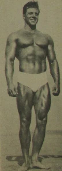 Allan Paivio as a young bodybuilder, 1948